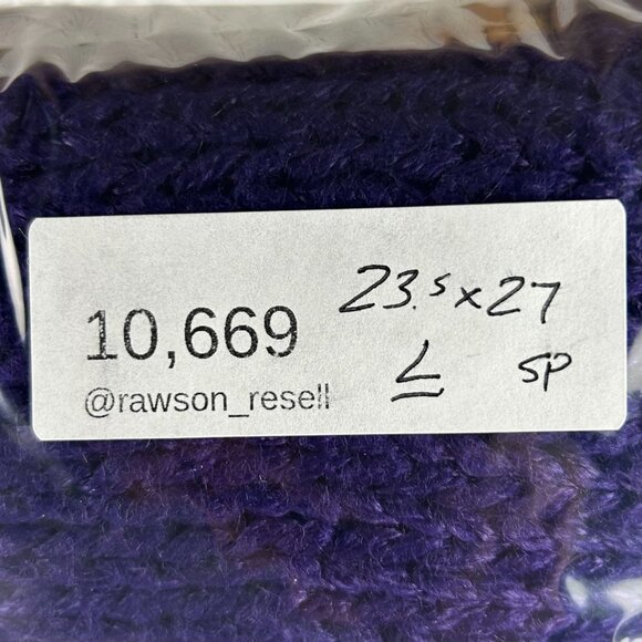 Extra Spice Vtg 90s Mock Neck Sweater Large Purple Knit Chunky Pom Pom Nordic - Picture 6 of 6